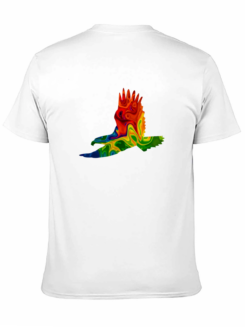 Psychedelic Eagle Graphic Tee - Cool Bird Design