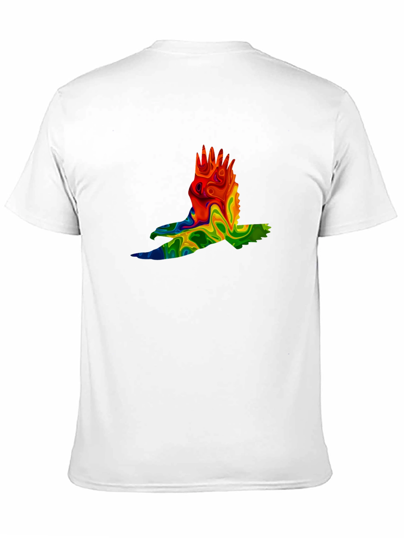 Psychedelic Eagle Graphic Tee - Cool Bird Design