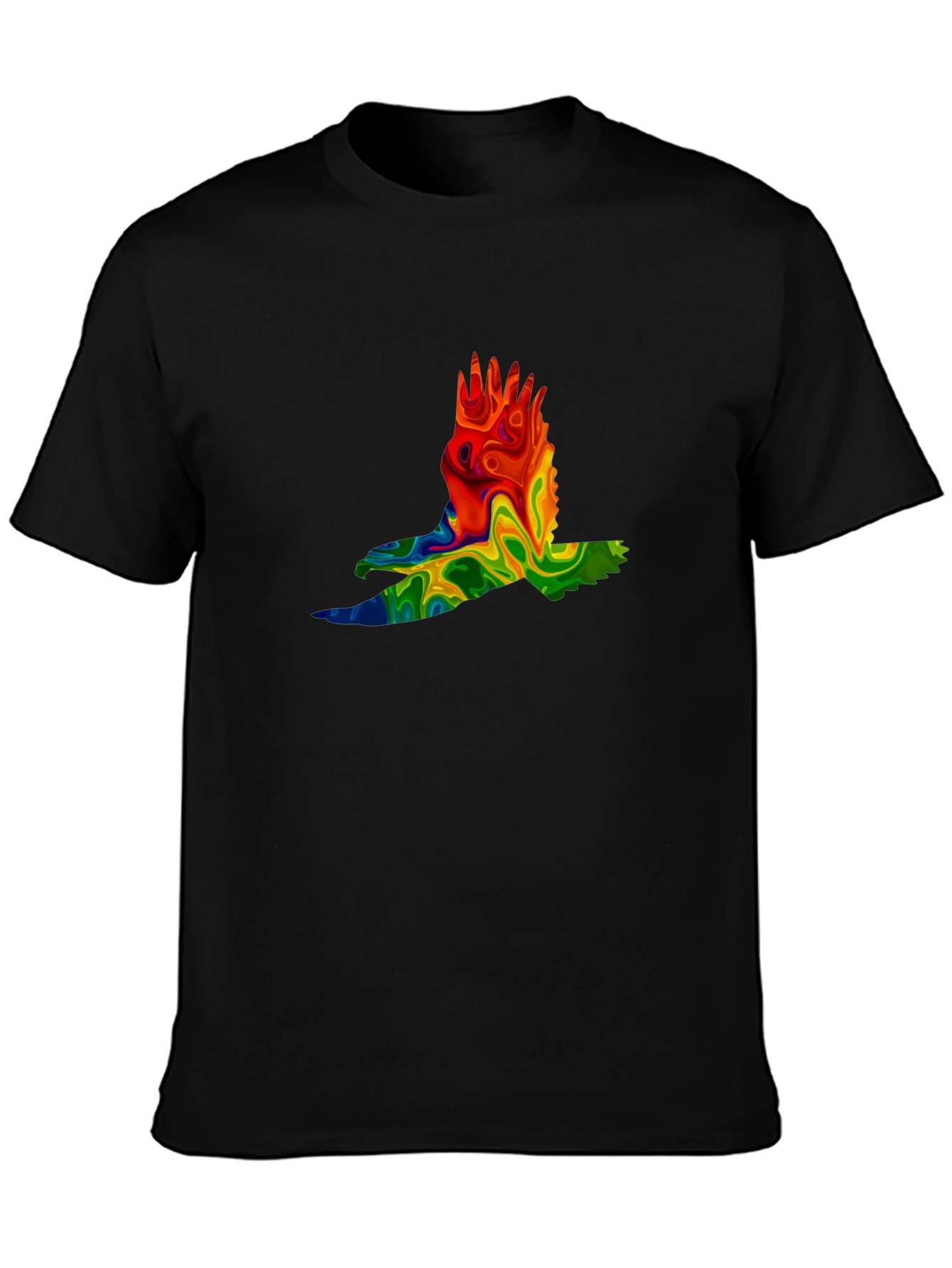 Psychedelic Eagle Graphic Tee - Cool Bird Design