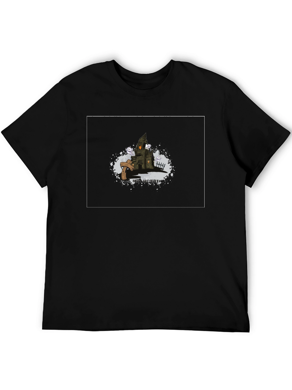 Spooky Halloween House Graphic Tee