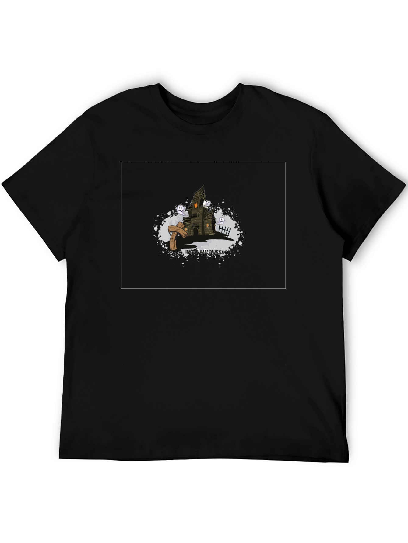 Spooky Halloween House Graphic Tee