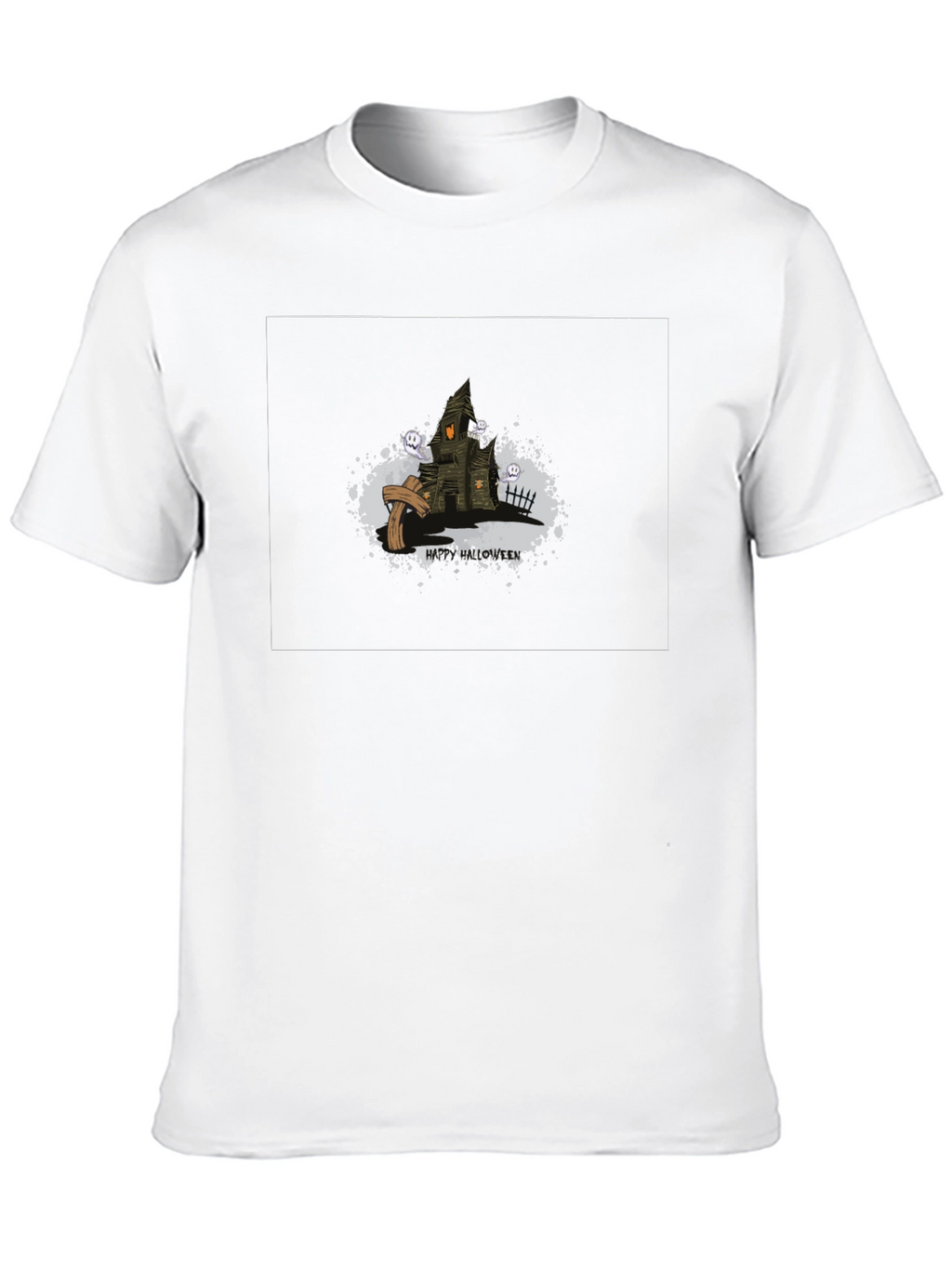 Spooky Halloween House Graphic Tee