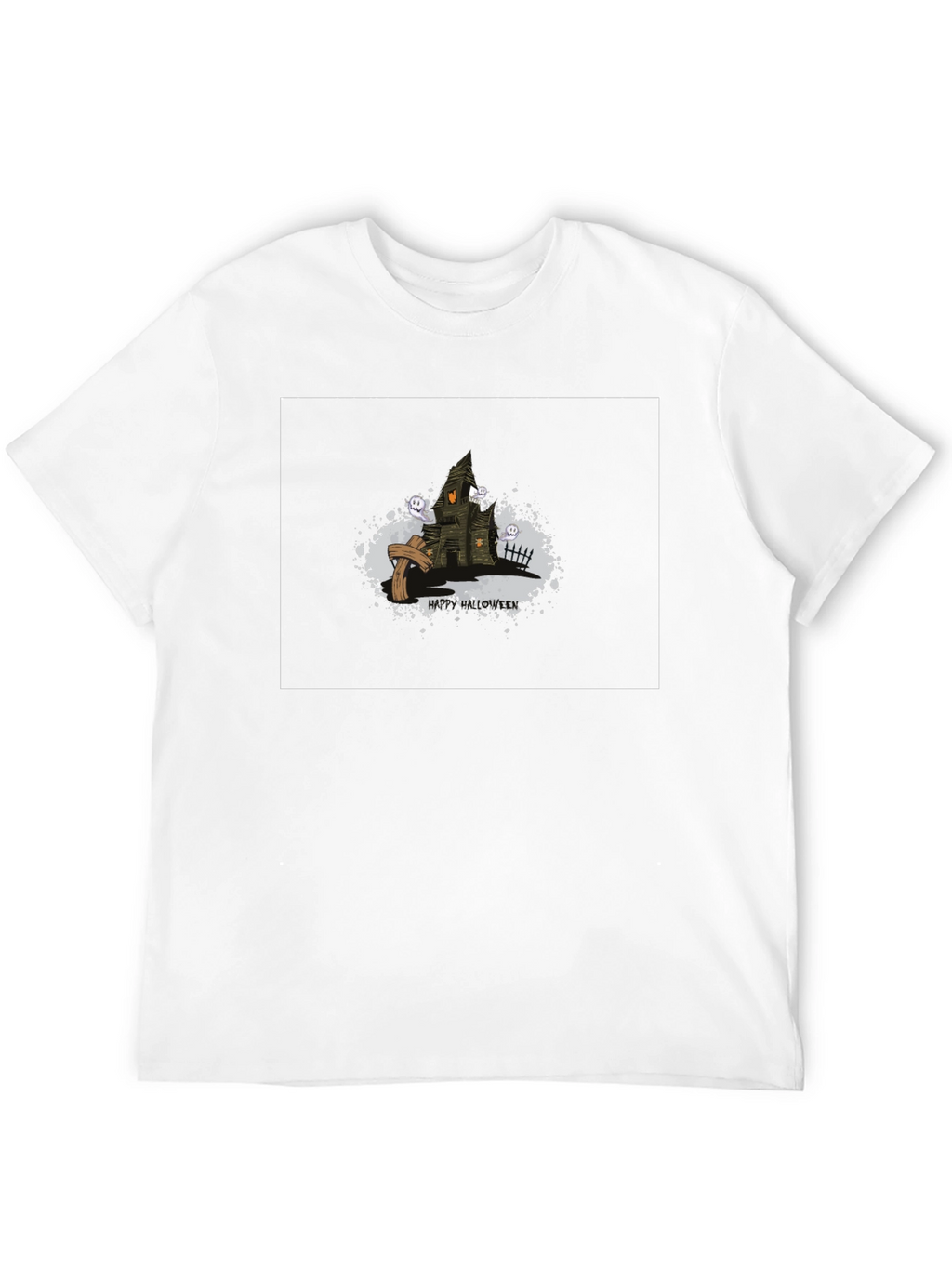 Spooky Halloween House Graphic Tee