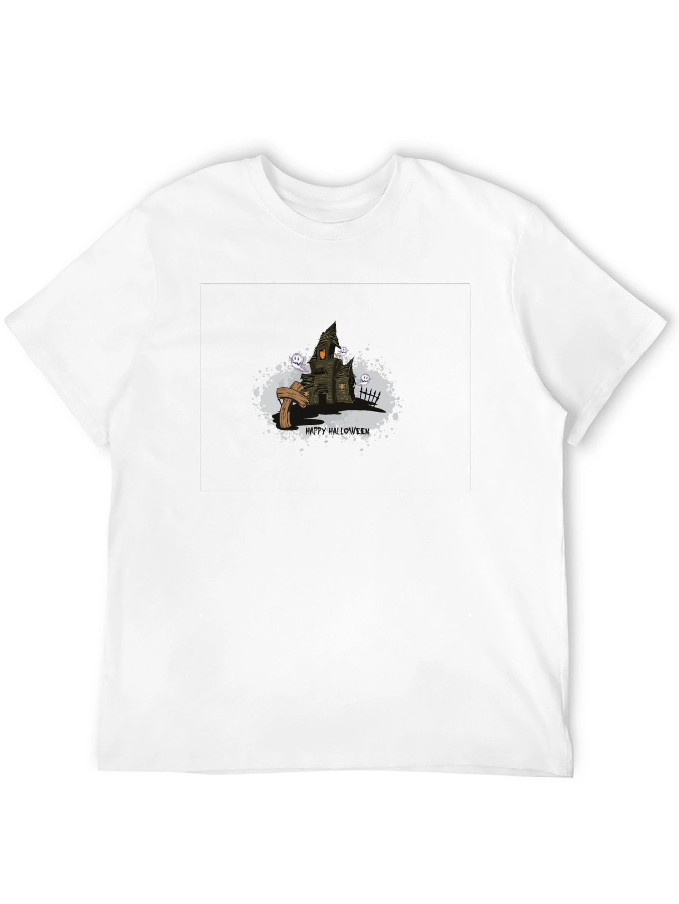 Spooky Halloween House Graphic Tee