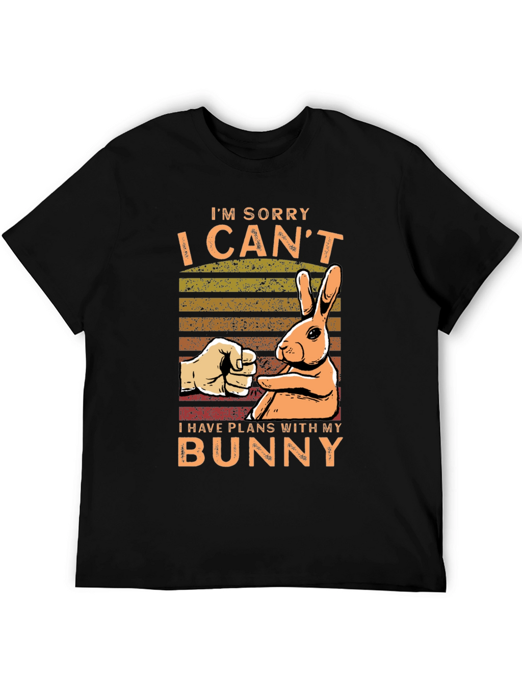 Bunny Plans Graphic Tee - Mens Black T-Shirt