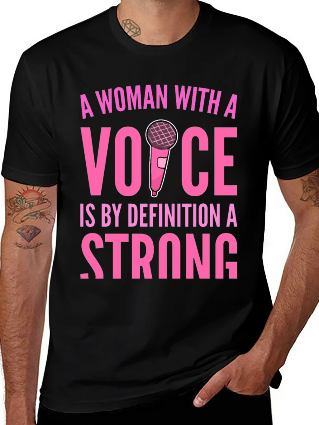 Strong Woman with a Voice Graphic T-Shirt