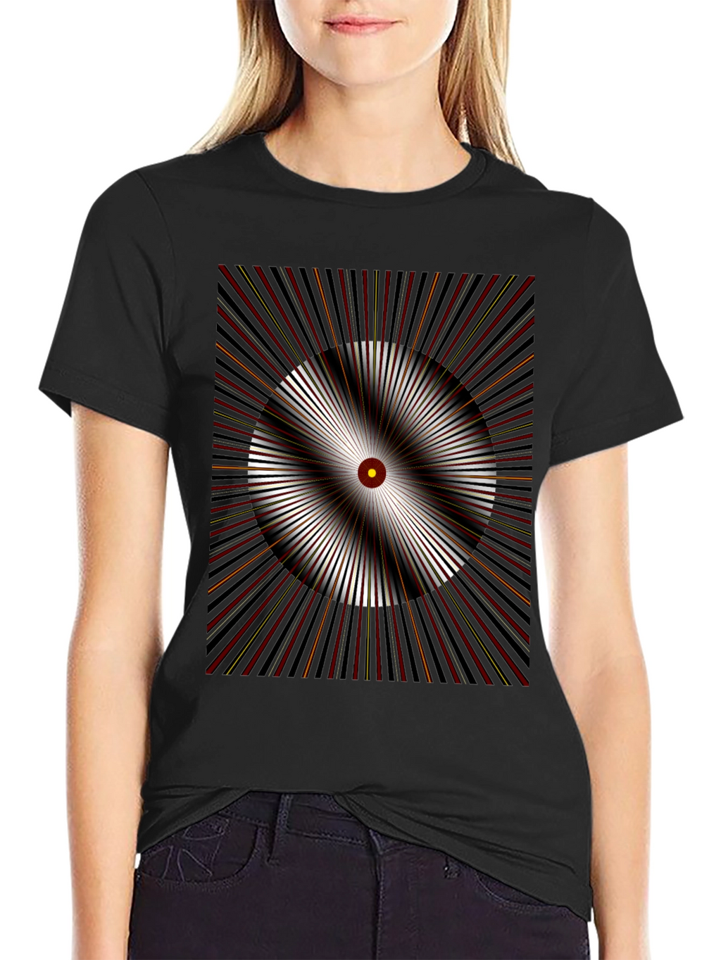Optical Illusion T-Shirt - Black Graphic Tee