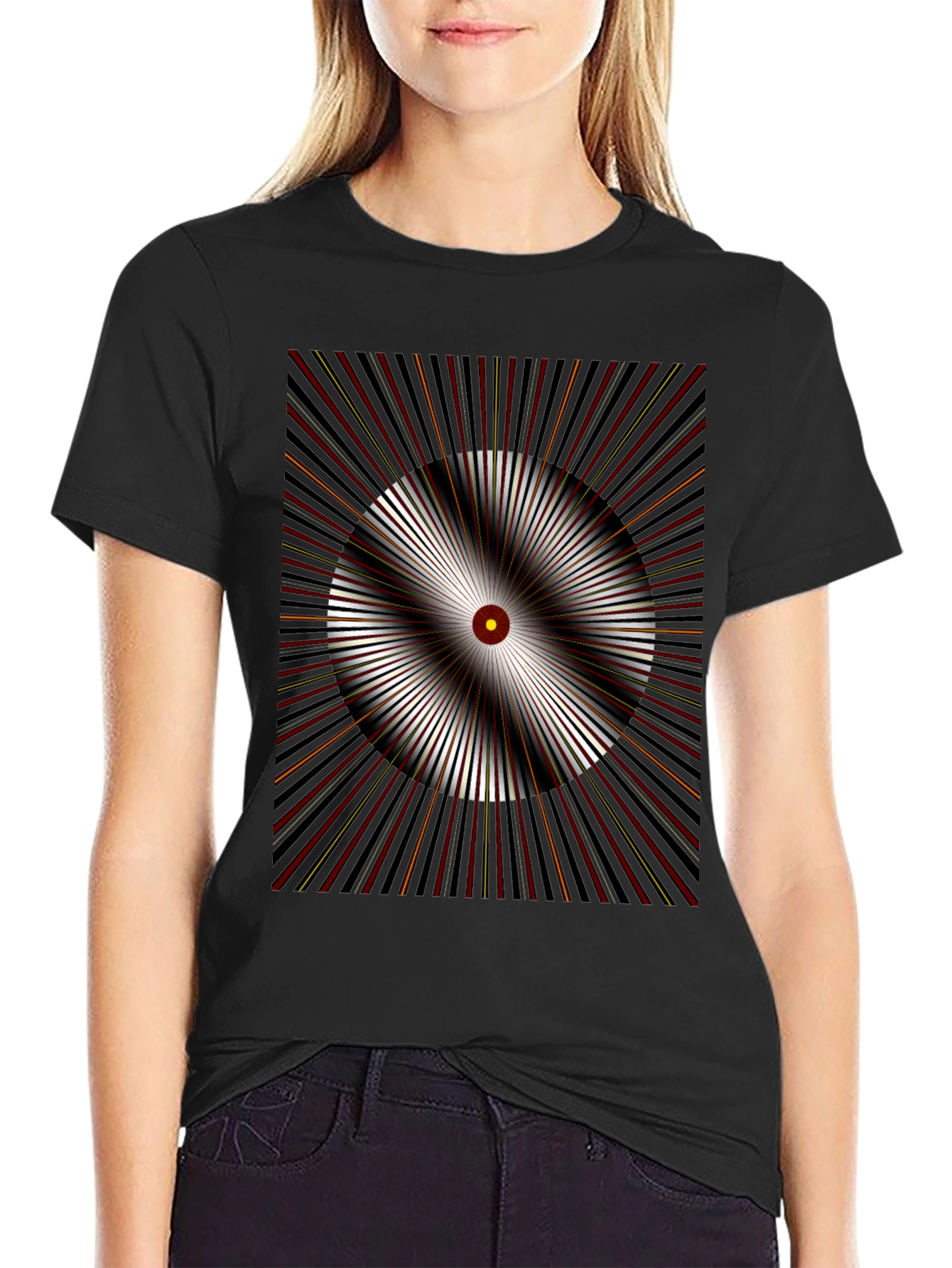 Optical Illusion T-Shirt - Black Graphic Tee