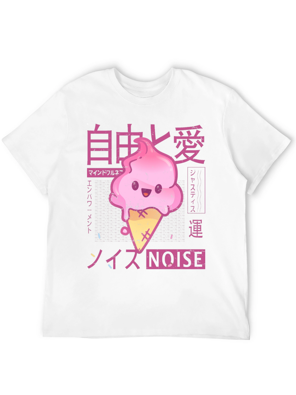 Kawaii Ice Cream Anime Graphic T-Shirt