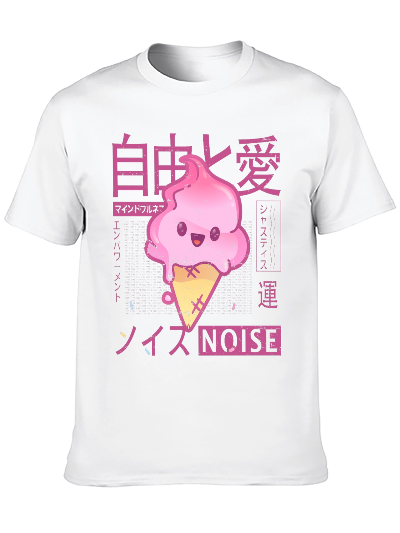 Kawaii Ice Cream Anime Graphic T-Shirt