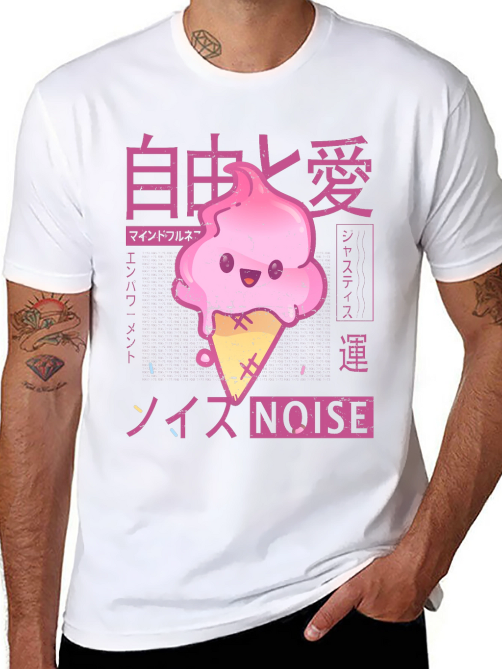 Kawaii Ice Cream Anime Graphic T-Shirt
