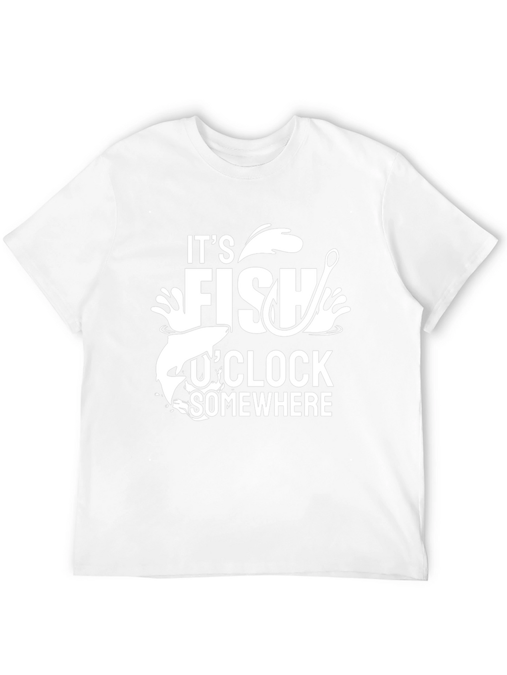 Its Fish OClock Somewhere Black Graphic Tee