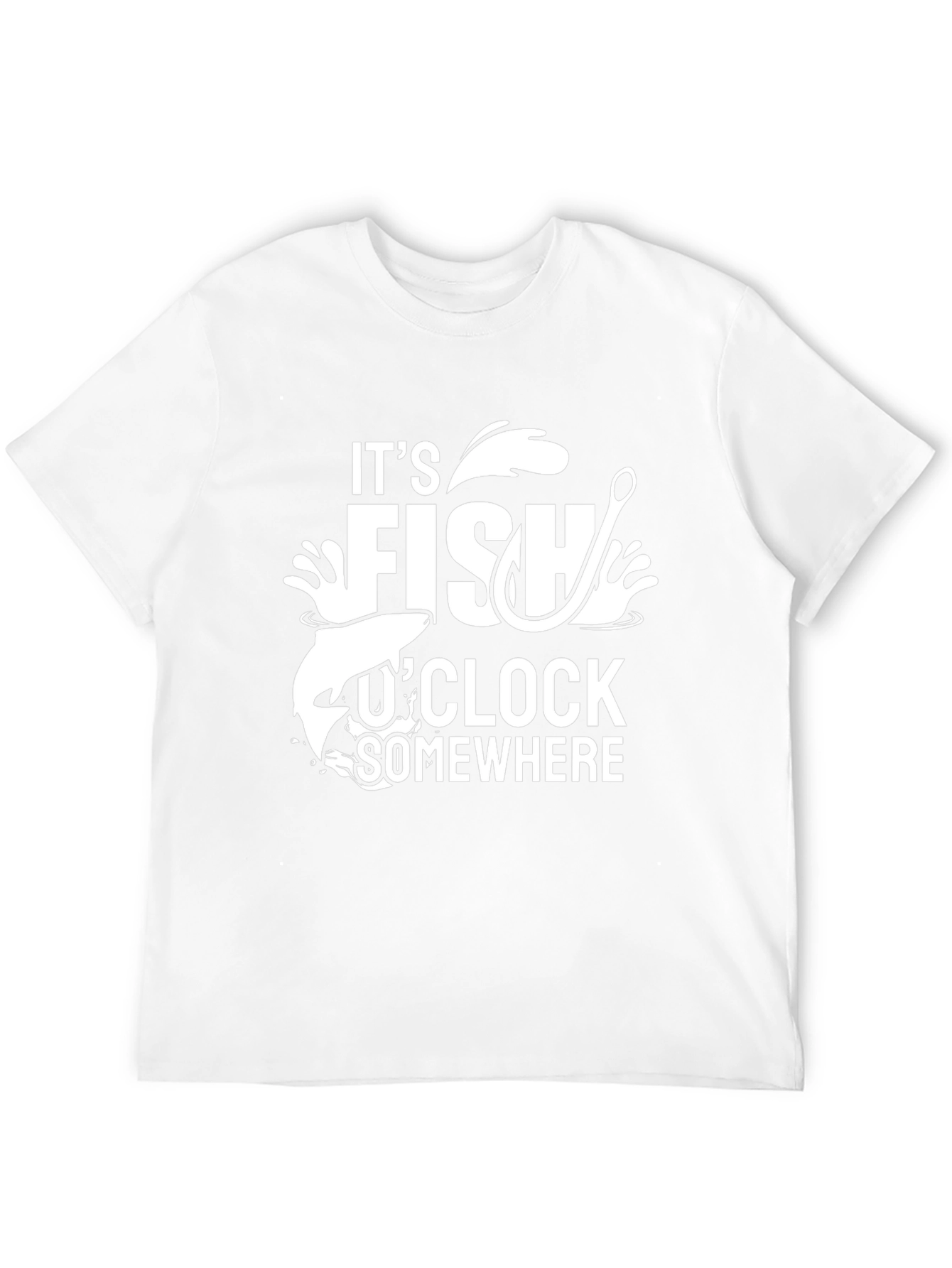 Its Fish OClock Somewhere Black Graphic Tee