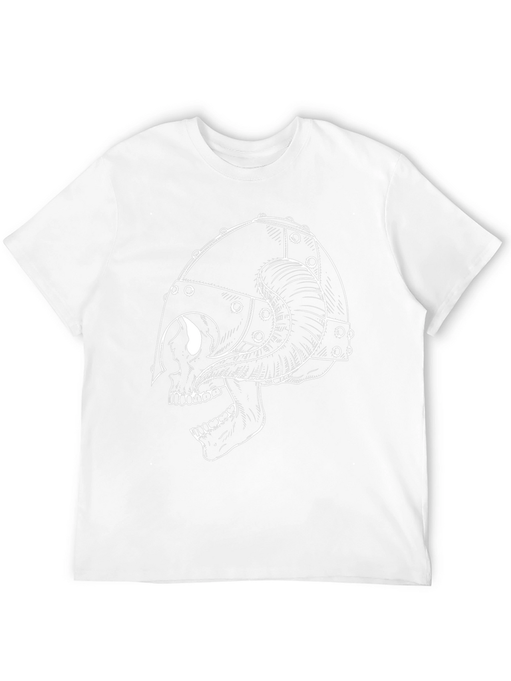 Skull Viking Helmet T-Shirt - Black Graphic Tee