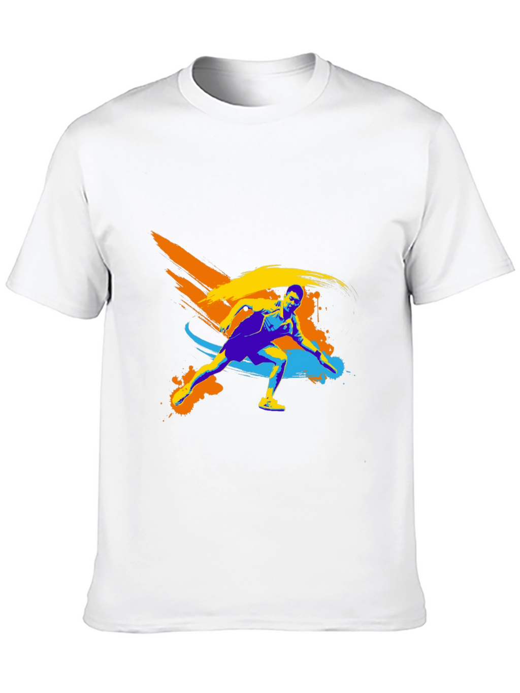 Stylish Athlete Graphic Tee - Black