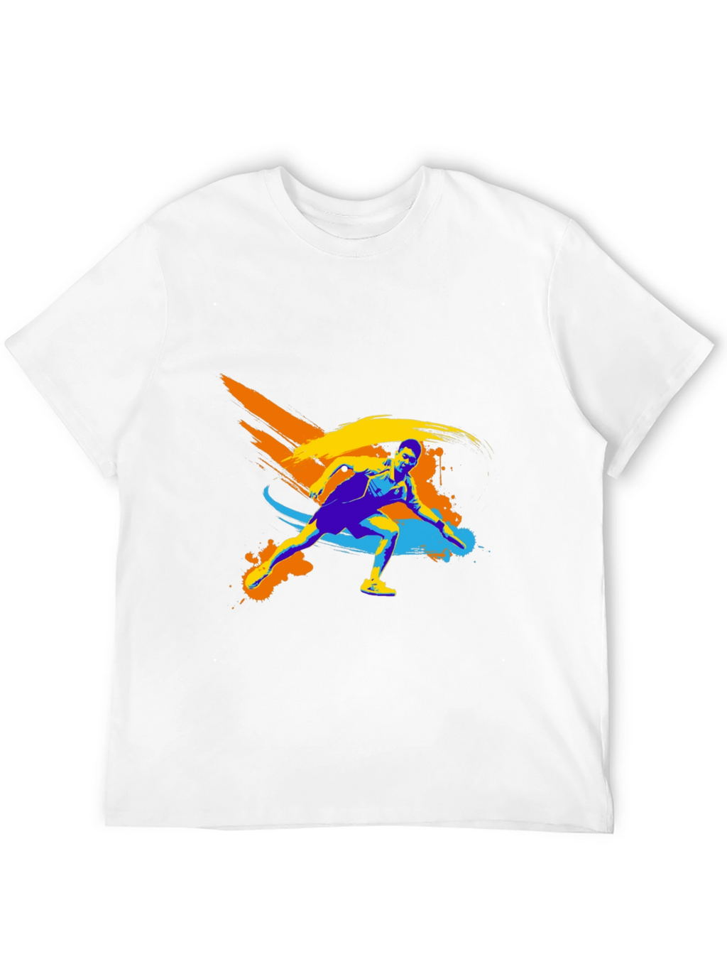 Stylish Athlete Graphic Tee - Black