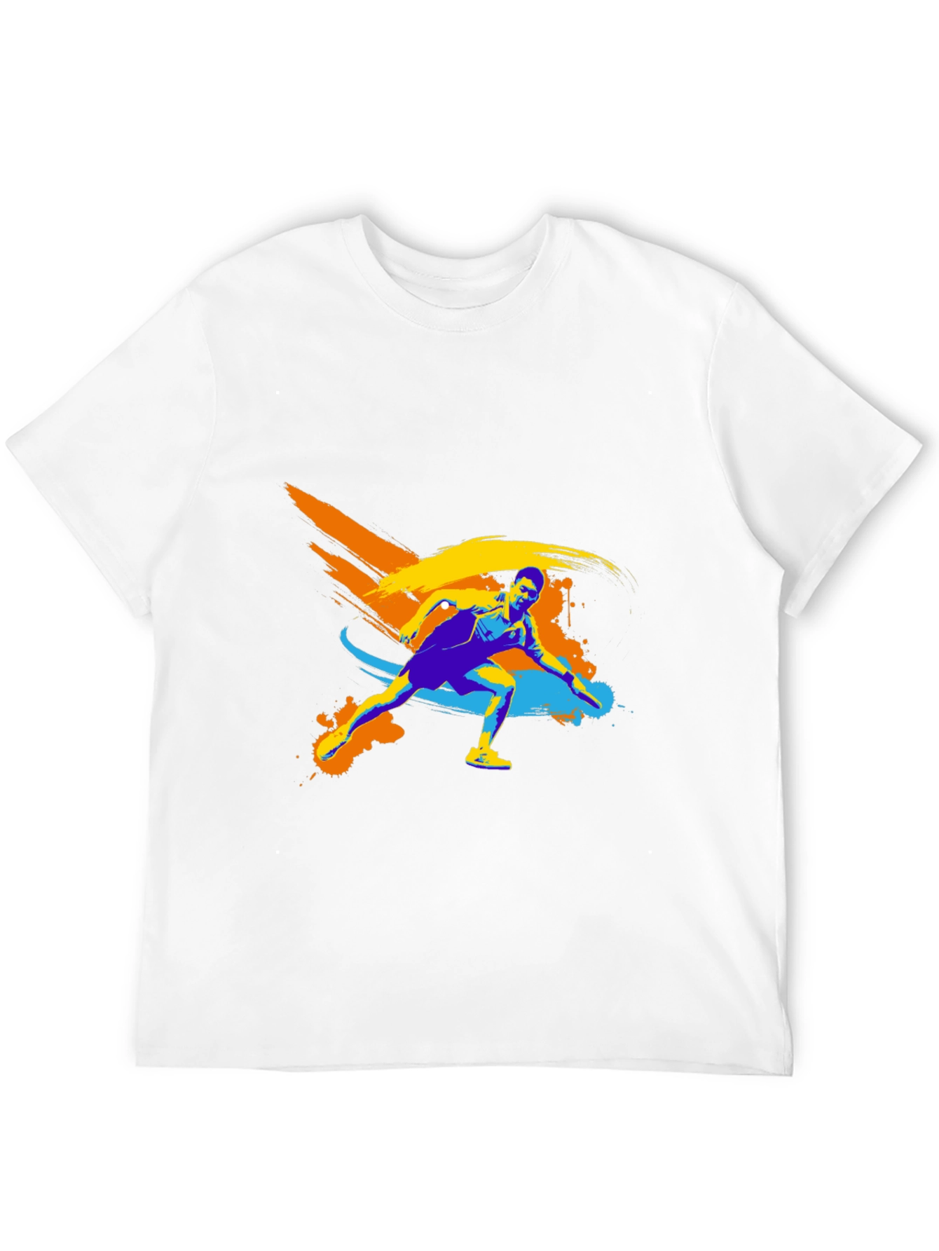 Stylish Athlete Graphic Tee - Black