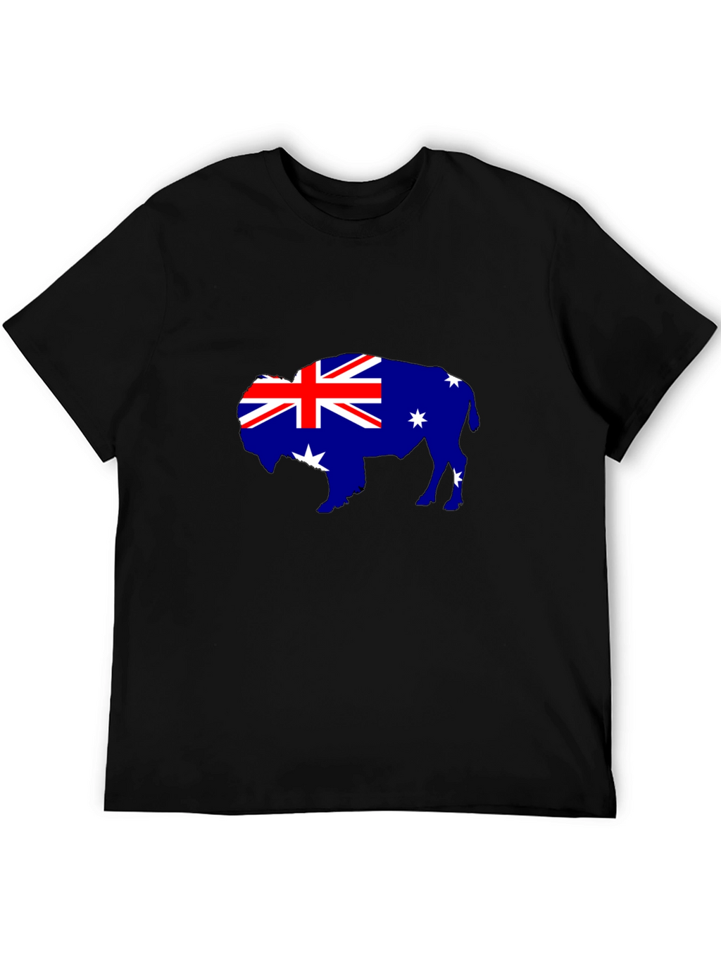 Australian Flag Buffalo Black T-Shirt