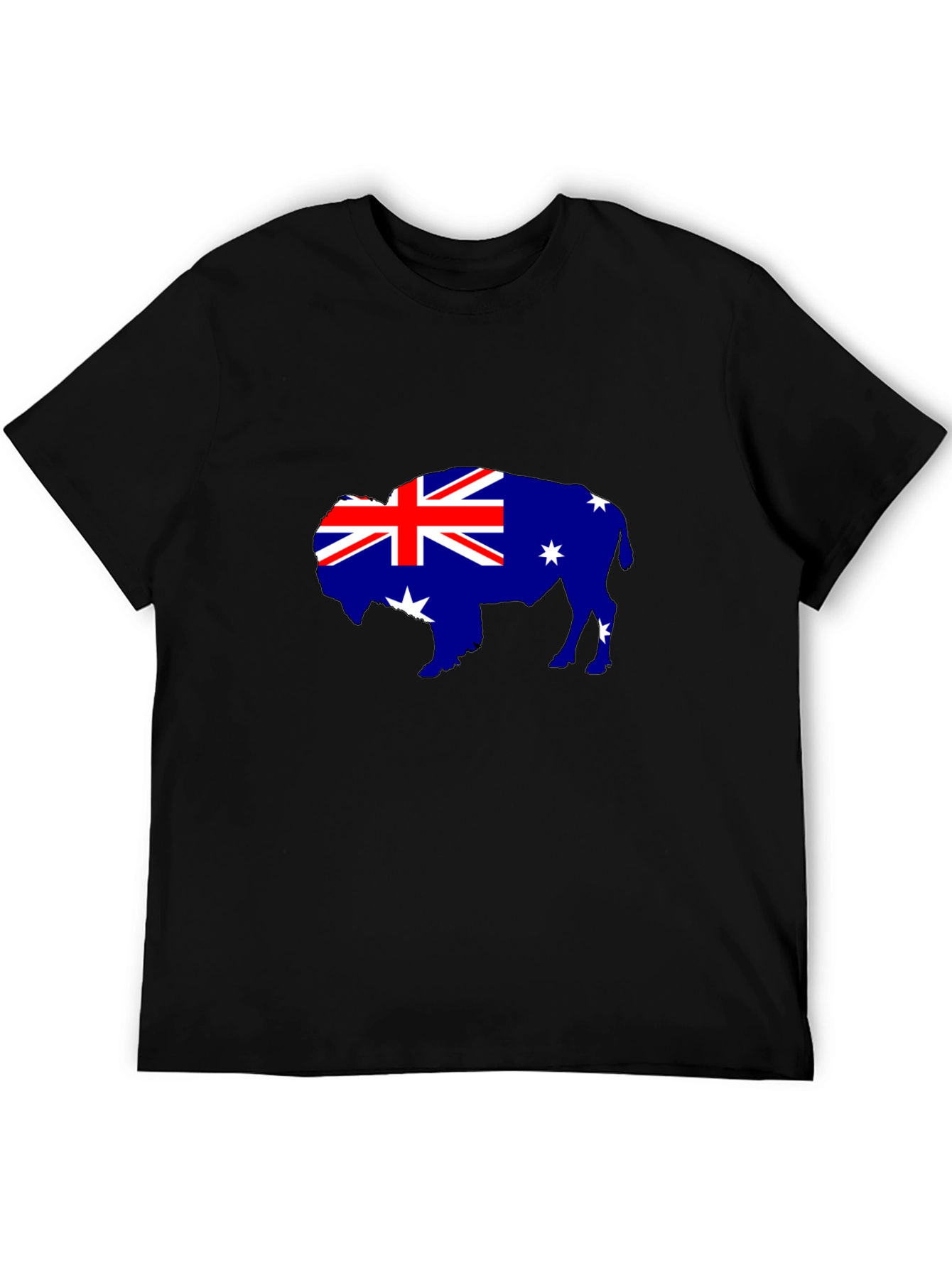 Australian Flag Buffalo Black T-Shirt