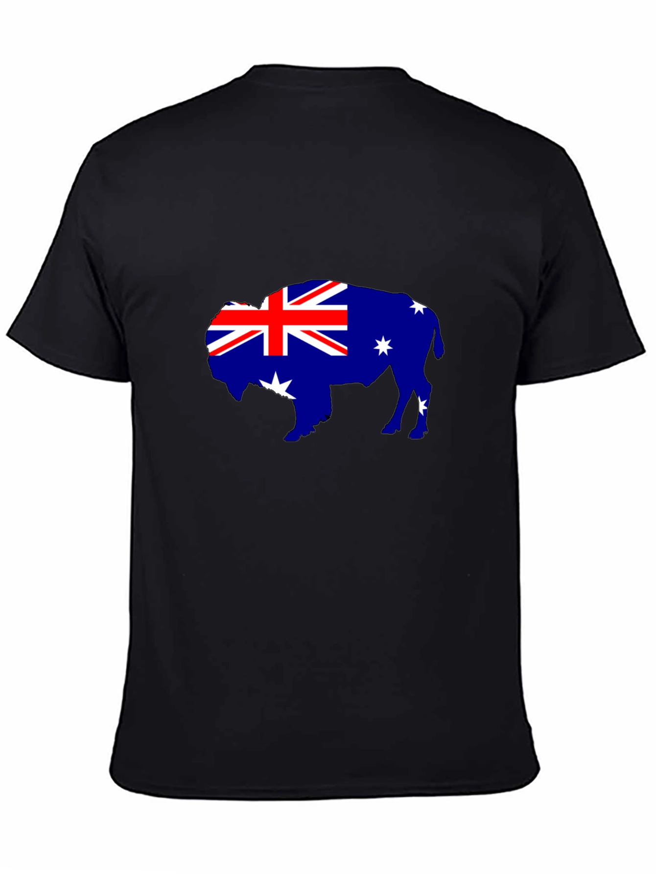 Australian Flag Buffalo Black T-Shirt