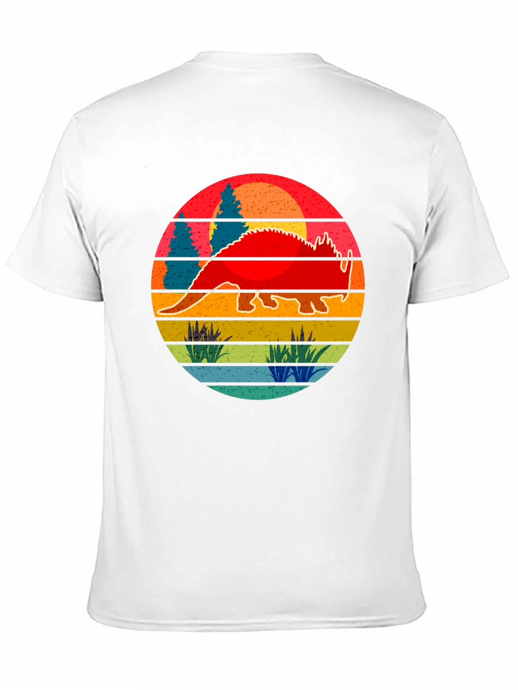 Retro Dinosaur Sunset Graphic Tee