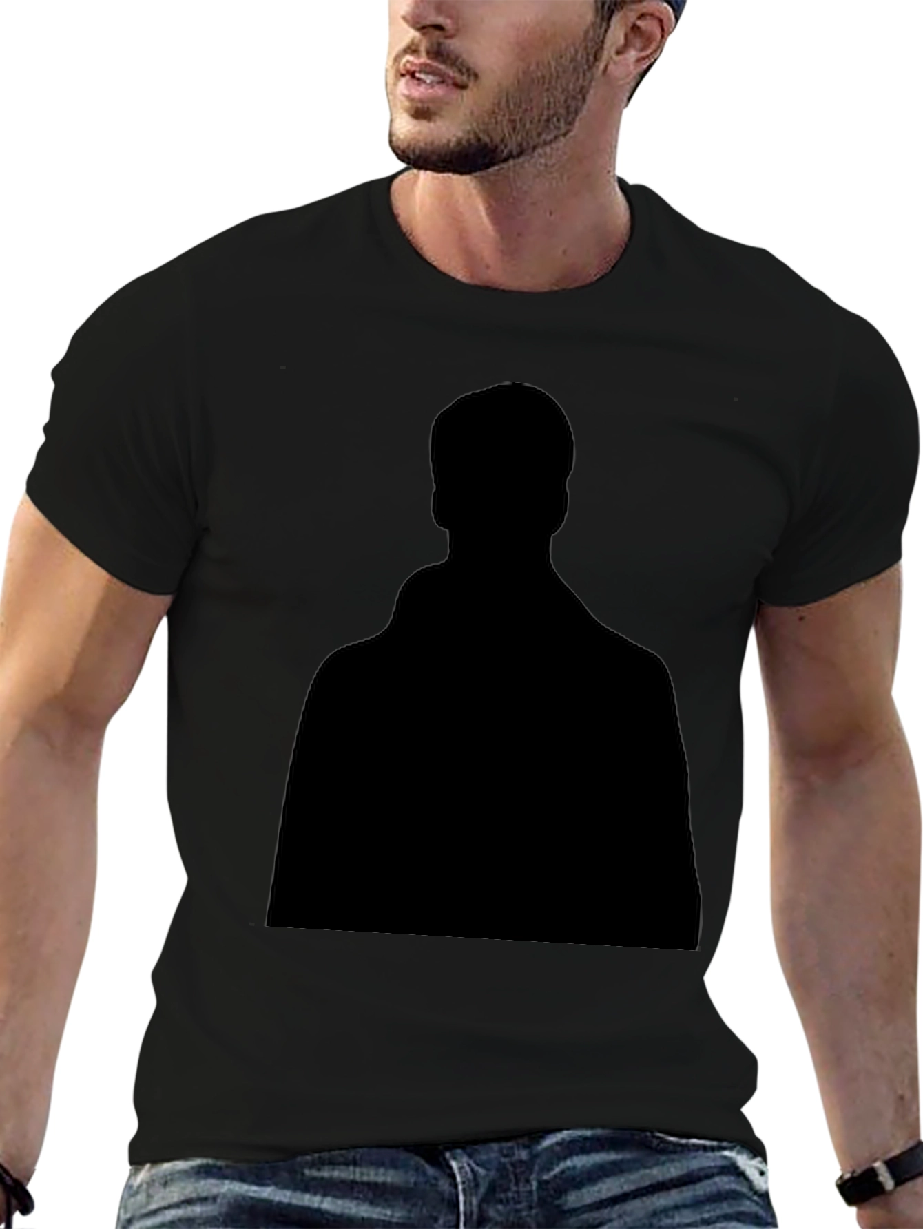Mens Black Crew Neck Short Sleeve T-Shirt