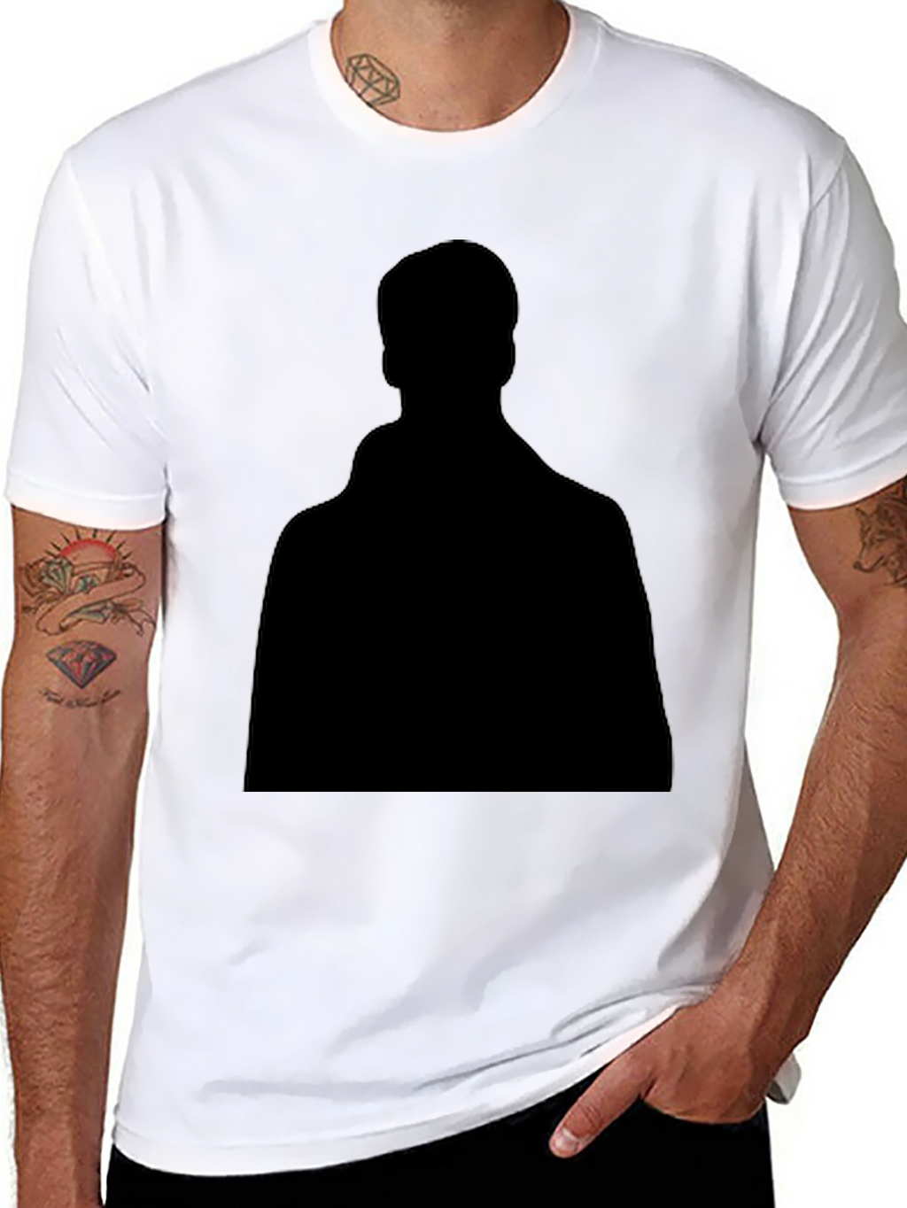 Mens Black Crew Neck Short Sleeve T-Shirt