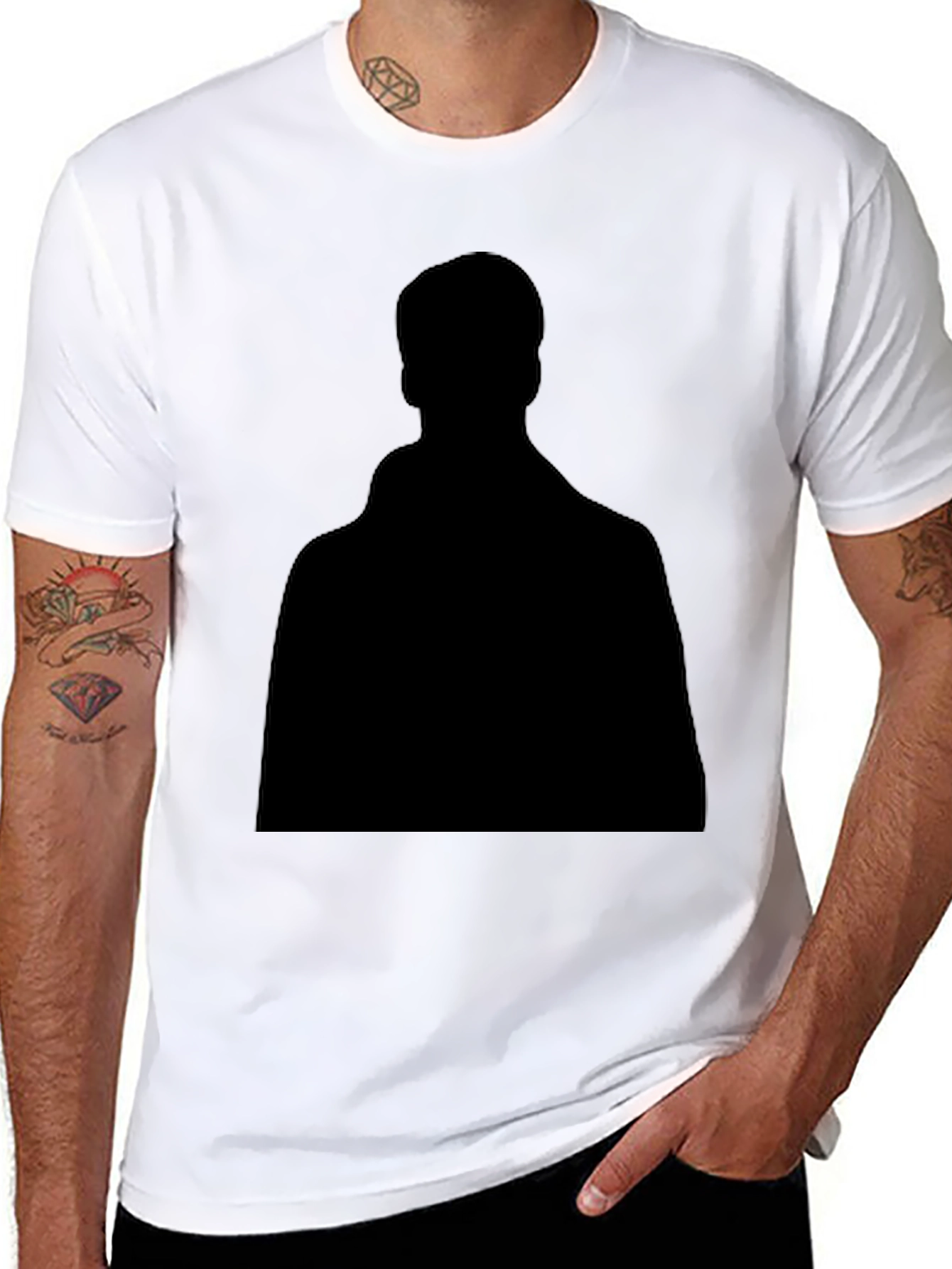 Mens Black Crew Neck Short Sleeve T-Shirt