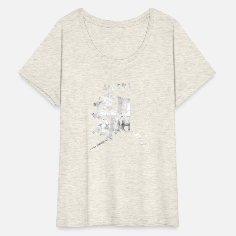 Alaska Designed As Alaska Map In Freeform Grunge T