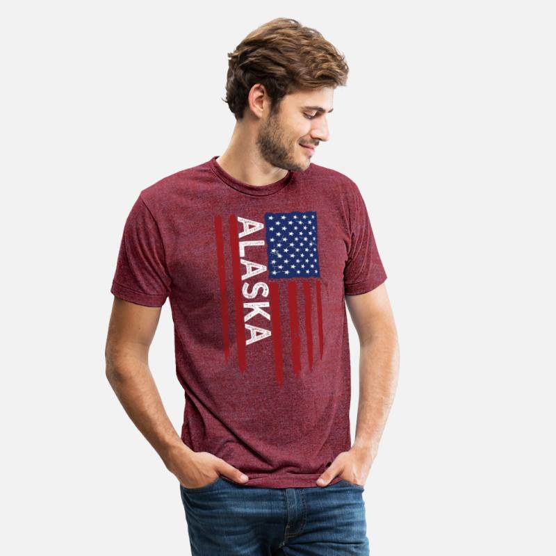 Alaska Home State AK American Flag Retro Design