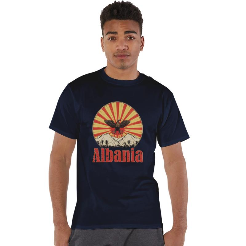 Albania Albanian Flag Vintage Sunset Souvenir