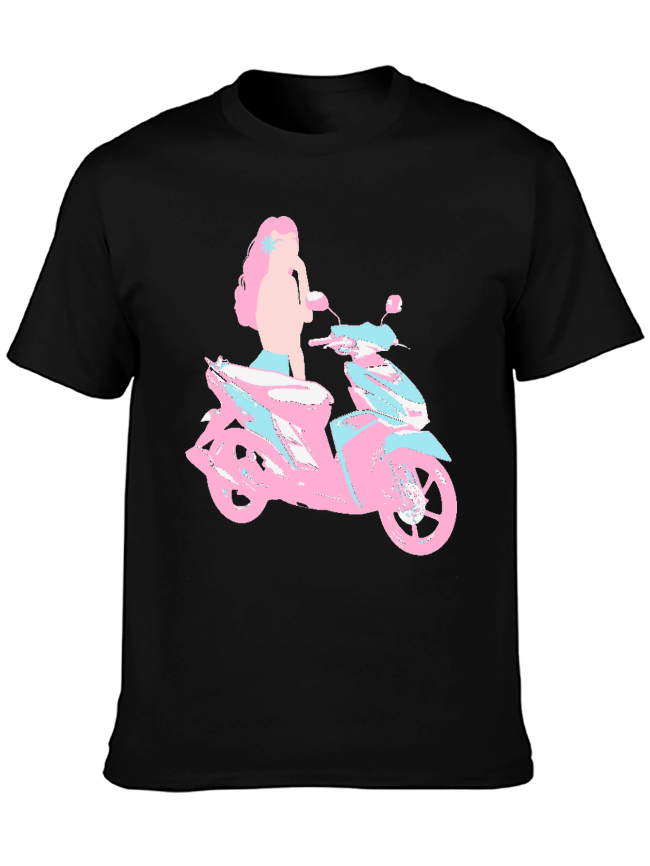 Motorcycle Girl T-Shirt - Unique Graphic Tee