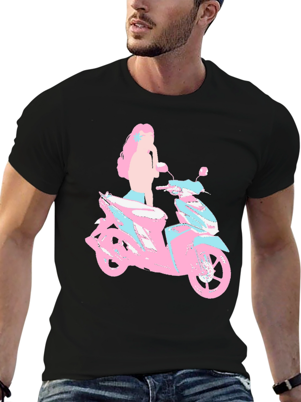 Motorcycle Girl T-Shirt - Unique Graphic Tee