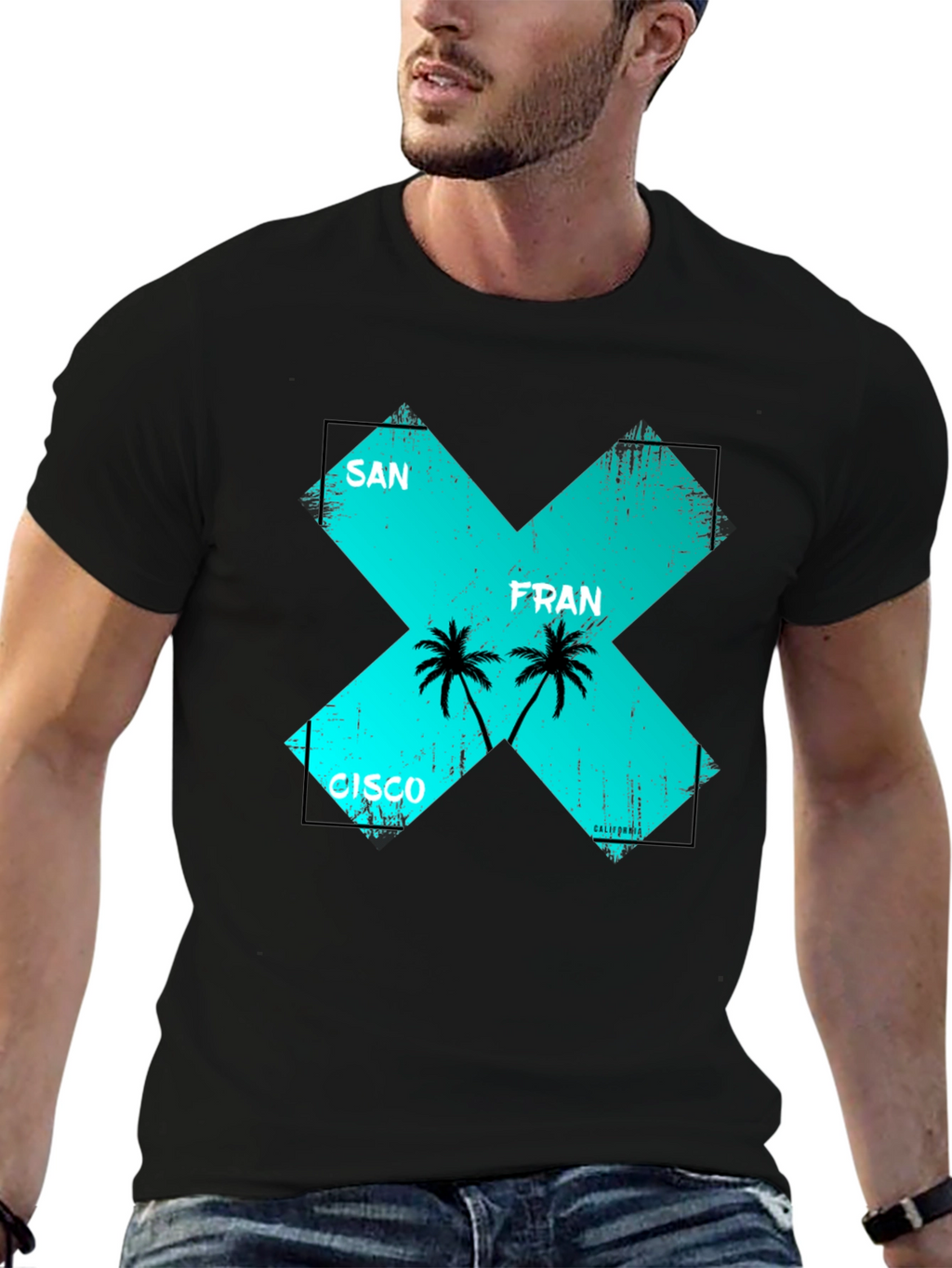 San Francisco Graphic Tee - Mens Black T-Shirt