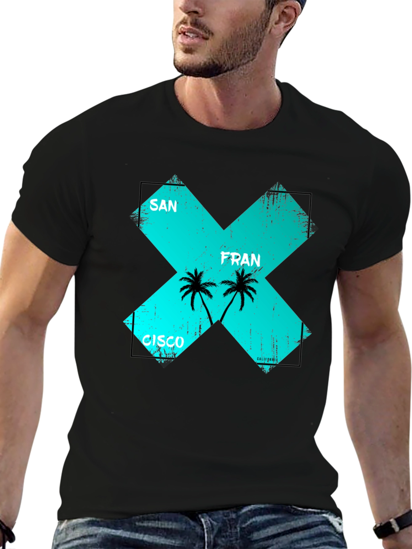 San Francisco Graphic Tee - Mens Black T-Shirt