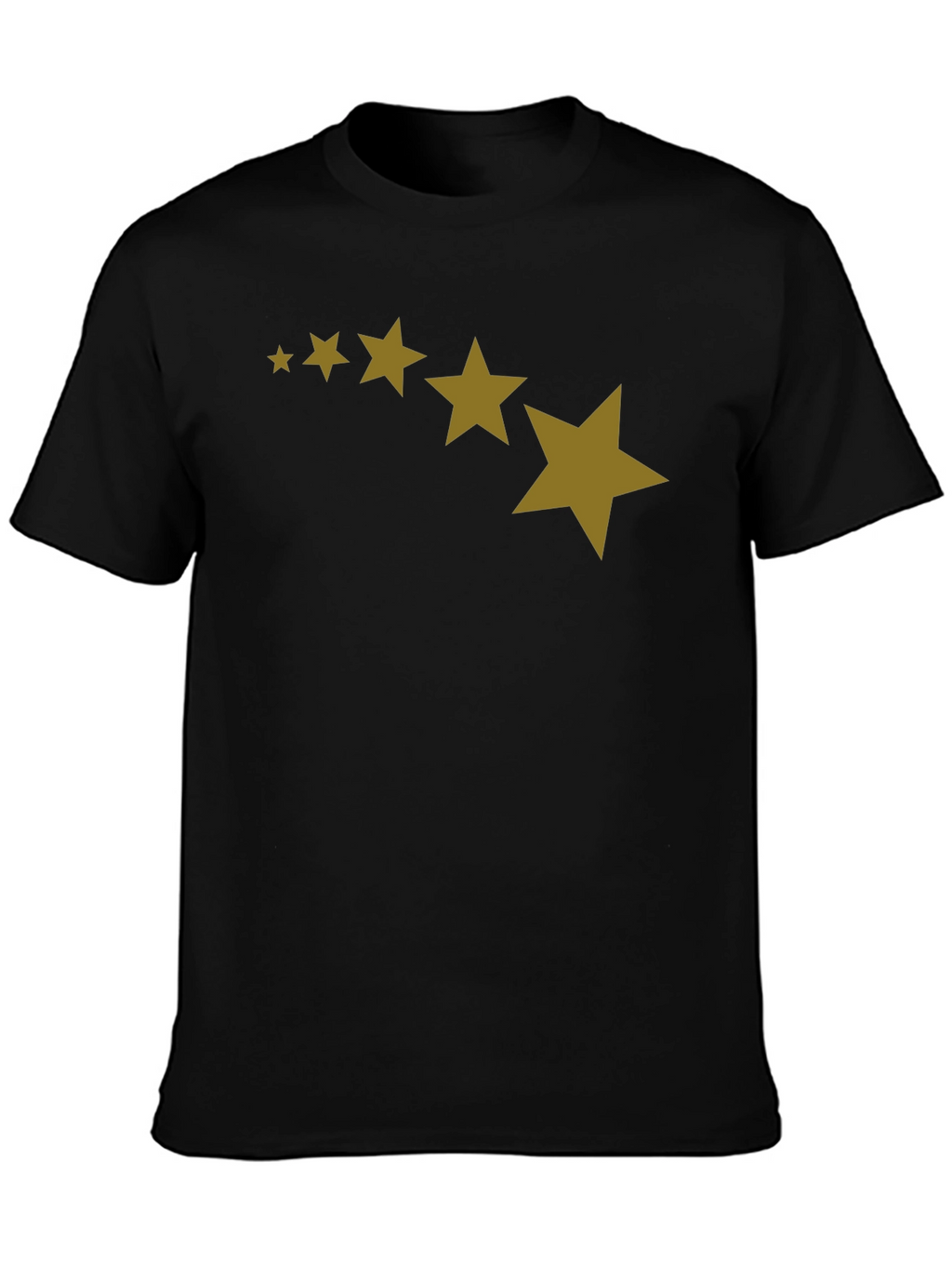Stars Patterned Black T-Shirt