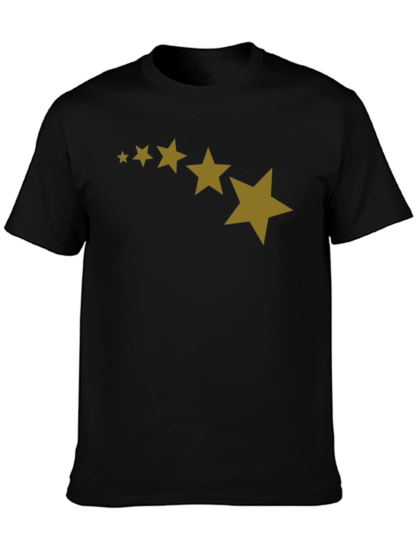 Stars Patterned Black T-Shirt
