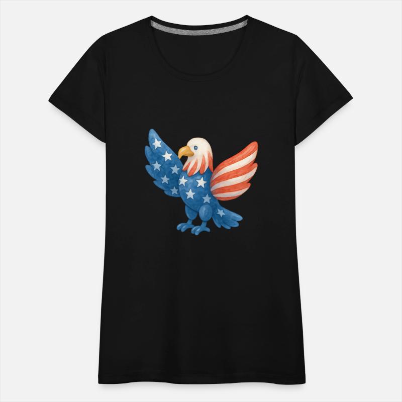 American Flag Bald Eagle Cartoon