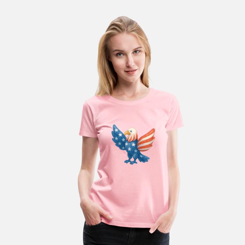 American Flag Bald Eagle Cartoon