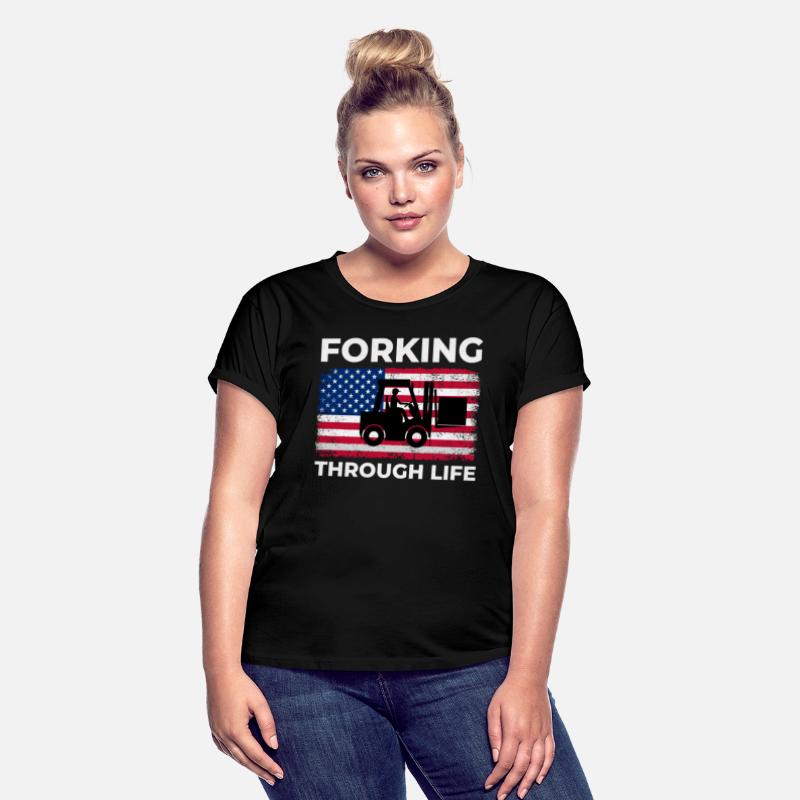 American Flag Forklift Operator Patriotic