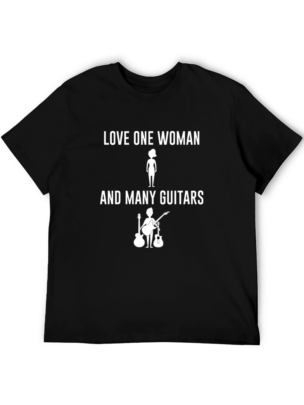 Love One Woman & Many Guitars Graphic T-Shirt