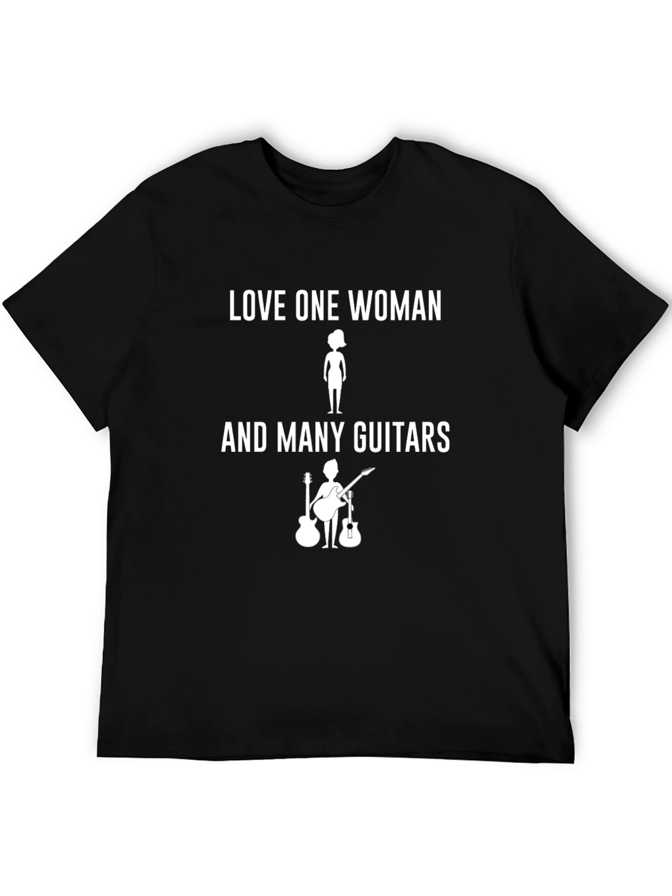 Love One Woman & Many Guitars Graphic T-Shirt