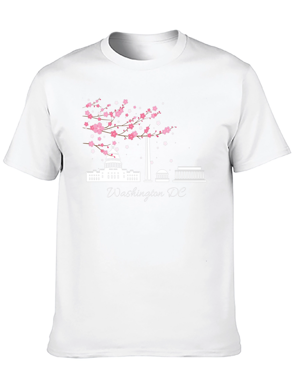 Washington DC Cherry Blossom Black T-Shirt