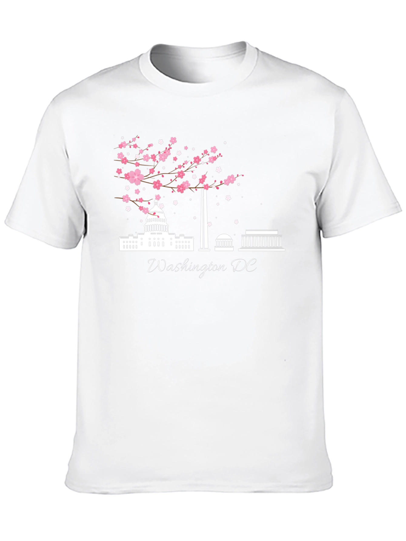 Washington DC Cherry Blossom Black T-Shirt