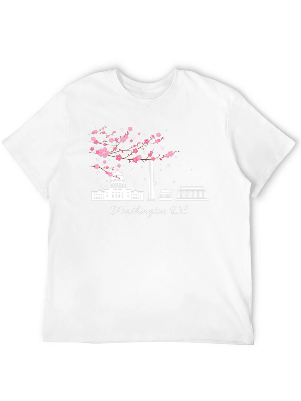Washington DC Cherry Blossom Black T-Shirt
