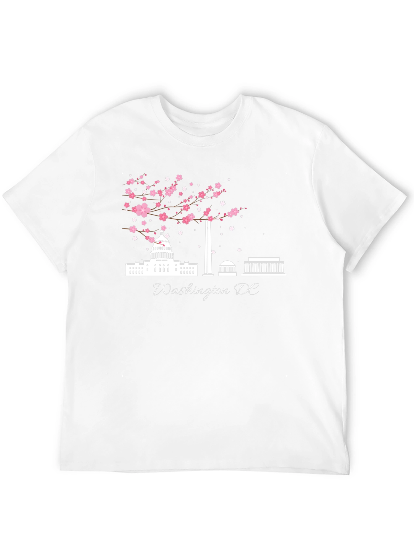 Washington DC Cherry Blossom Black T-Shirt