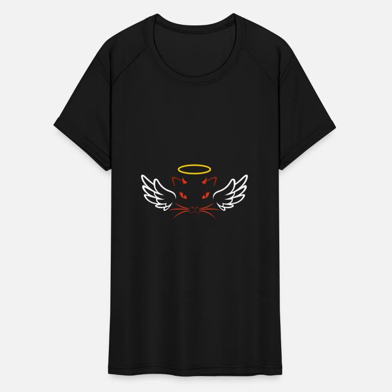 Angel and devil cat
