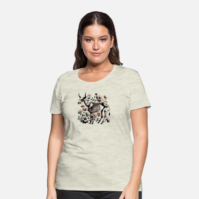 Animal Skeleton Cow Skull Vintage Floral