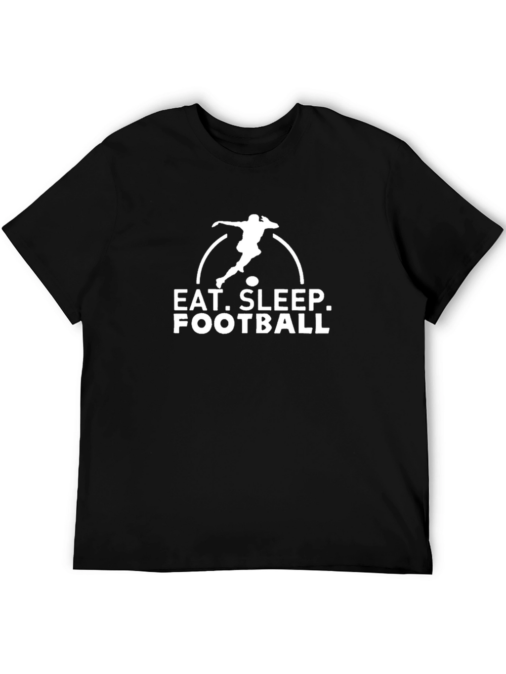 Eat Sleep Football Black T-Shirt