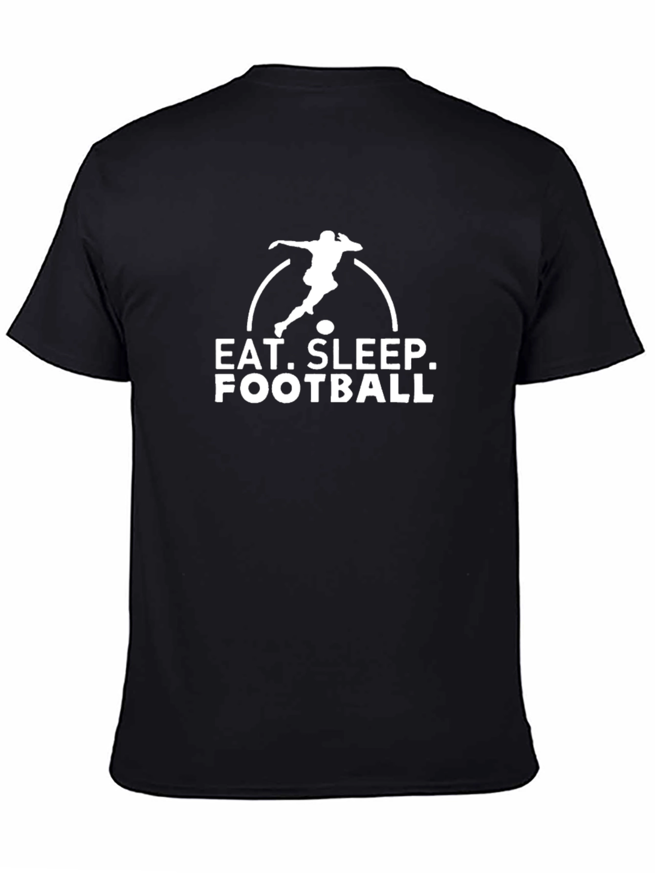 Eat Sleep Football Black T-Shirt